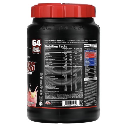 ALLMAX, QuickMass, катализатор для быстрого набора массы, клубника и банан, 1,59 кг (3,5 фунта)